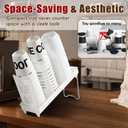 Coffee Cup Dispenser Countertop - Disposable Cup Organizer with Stand, Cup and Lid Holder, Paper Cup Holder for Cafe, Home Coffee Bar, Bathroom, Office Kitchen, Break Room, Restaurant (1Row-White)