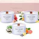 Luxury Candle Gift Set for Women  Luxury Candle Box with 3 Scented Soy Candles in Pink Box  Mother's Day, Birthday & Housewarming Gift