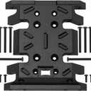 Aluminum Center Transmission Skid Plate Mount Gearbox Mount Compatible with MN128 MN86 MN86S MN86K MN86KS MN G500 1/12 RC Crawler Car (Black)