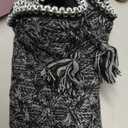 Women's Cozy Knit Slipper Boots Memory Foam Non-slip Indoor Outdoor Warm House Booties (Black) 38/39