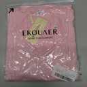 Ekouaer Nightgowns for Women Sexy Sleepshirts V Neck Short Sleeve Sleepwear Lace Trim Soft Night Shirts S-2XL (XXL)