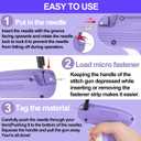 Stitch Gun for Clothes, Mini Stitchy Sewing Gun Stitchy Quick Clothing Fixer Gun with 6 Needles, 2500 White & 2500 Black Fasteners, Handheld Tagging Gun for Speedy Clothing Fixer Micro Tagging Gun