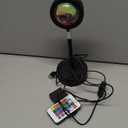 Sunset Lamp Projection Spotlight with Remote RGB 16 Colors for Influencer Video, 360 Degree Rotation Sunset Light Projector, Rainbow Projection Lamp LED Night Light for Bedroom, Party, Photography