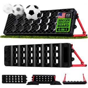 Soccer Rebounder Board, 6-in-1 Dual Surface, 3 Adjustable Angles
Portable Kick Back Wall for Passing, Control & Reflex Training, Designed for Solo Practice at Home or Outdoors