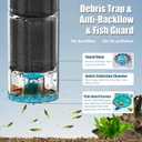 Submersible Aquarium Filter, Upgraded 15-50 Gallon Fish Tank Filter with Fish Guard, 220GPH Internal Whisper Pump, Fresh/Saltwater, Debris Tray, Check Valve, 8-Inch