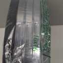 10 Pcs Plastic Appetizer Serving Tray with Lid Round 12.5 Inch with Lid Disposable Serving Fruit Veggie Catering Tray with 6 Divided Compartment for Fruit Snack Veggie Party