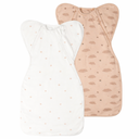 Baby Sleep Sack Swaddles for Newborn 0-3 Months, Arms Up Swaddle Blanket 2 Packs Cotton, Hands Up 3-Way Transitions to Arms-Free Wearable Sleeping Sack Bag for Boys Girls Snug Fit Calms Startle Reflex