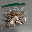 PATIKIL 4 Pcs Starfish Rhinestone Beaded Patch, Starfish Sequin Applique Patches Sew on Fabric Sequin Patch for Clothing Bag Jeans Shoes Hats Jacket DIY Crafts, Yellow