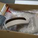 COLAMY Wooden Dining Chairs Set of 2, Modern Fabric Upholstered Kitchen Side Chairs, Farmhouse Dining Room Chair with Foot Pegs, Beige