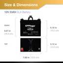 ExpertPower EXP33-12V 33Ah SLA AGM Battery for Solar Energy Storage, UPS, Trailer, Security System, Mobility Scooter, Small Marine Battery Backup, Rechargeable 12V Batteries Lead Acid, M6, 1-Pack 12v 33AH