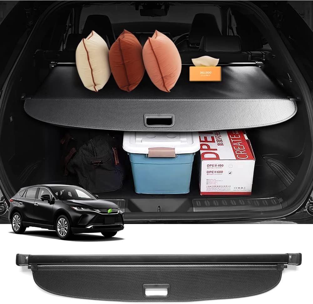 Powerty Cargo Cover for 2021-2024 Toyota Venza Trunk Cover Retractable Trunk Shielding Shade Venza Accessories Cargo Luggage Cover Black