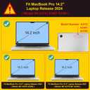 Designed for MacBook Pro 14 Inch Case 2021 2022 2023 2024 2025 Release A3434 A3112 M5 A3112 A3401 A3185 M4 A2918 A2992 M3 A2779 M2 A2442 M1 Pro/Max Protective Premium Leather Case, Pink