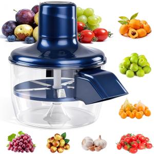 Automatic Grape Peeler Machine, Electric Garlic and Cherry Tomato Peeler, Cordless Fruit Skin Remover for Small Produce, Easy Peeling Kitchen Tool (Blue,1PC)