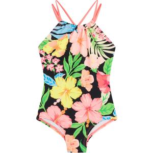 Kanu Surf Girls Jasmine Beach Sport Halter One Piece Swimsuit (2T, Darcy Multi)