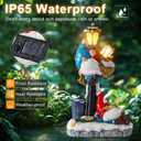 WINTS Solar Garden Gnome,10" Gnome Statue with Solar Lights Outdoor Decor for Patio,Lawn,Yard,Balcony,Funny Gnomes Best Gifts for Father's Day,Women,Housewarming,Birthday, 14.5cm L x 8.5cm W x 26cm H