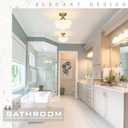 Bagood 12" Brass Schoolhouse Lights Fixture Milk Glass Light Fixtures Mid Century Light Fixtures School House Lights Fixture Ceiling Semi Flush Mount Ceiling for Bathroom Bedroom (Bulb Incl.)