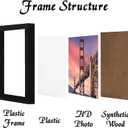 6 Sets 14x14 Picture Frame, Frames for 14 x 14 Canvas Collage Photo Poster Certificate Wall Gallery, High Transparent Horizontal Vertical Black Square 14 by 14 Inches