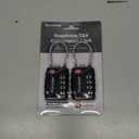 Puroma 2 Pack TSA Approved Luggage Locks, 4 Digit Combination Travel Cable Locks Resettable Code Lock with Zinc Alloy Body for Suitcase, Toolbox, Backpack, Bag, Gym Locker (Black)