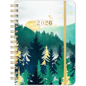 2026 Planner Planner 2026 Weekly and Monthly, Jan. 2026 Dec. 2026, 6.4" x 8.5", Calendar Planner 2026 with Tabs, Hardcover, Strong Twin-Wire Binding, Back Pocket, Inspirational Quotes Notes (Gold)