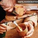 Janhavi Original Charred Wooden Bourbon Drinking Glass,Personalized Whiskey Glasses with Initials,Unique Gifts for Men Husband,Father,Brother Friends,Mens Birthday Gift Ideas,Wooden Whiskey Cup (N)