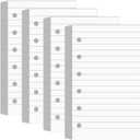 Ireer 400 Sheets Blank Lined Paper Refill for 3 x 5 Binders 6-Ring Memo Refill Paper Mini Ruled White Filler Paper Books Planner Inserts Blank Lined Paper for Binder