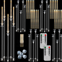 Barydat 4 Set 5 Arms Acrylic Candelabra Centerpieces for Wedding, Clear Candlesticks Holders with 20 LED Candles 2 Remote Timer 22 Rubber Candle Rings for Halloween Christmas Party Dinner Decoration