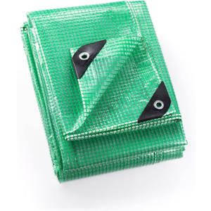 GUARD SHIELD Clear Green Tarp Heavy Duty 16x16 Feet Waterproof for Greenhouse Outdoor Garden Poly Cover UV Resistant 3x3 Weave 10mil