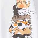 RoseSeek Girl's Cartoon Graphic Long Sleeve Crewneck Sweatshirts Drop Shoulder Cute Pullover Tops T Shirt