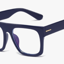 Unisex Stylish Square Non-prescription Eyeglasses Glasses Flat Top Big Eyeglass Frames Large lens Clear Lens Eyewear