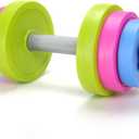 Kids Workout Dumbbell Weights Set - Toddler Toy Gym Equipment for Pretend Play Lifting, Exercise & Fitness - Adjustable Fill with Sand or Water