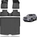 KELCSEECS® Floor Mats & Cargo Liner Custom for 2019-2025 2026 Volvo XC40(Not Fit Recharge),All Weather Protection TPE Floor Liners Front & Rear Row Full Set Accessories Black