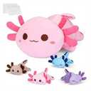 5 Pieces Axolotl Stuffed Animals,1 Big Pink Mommy with 4 Mini Babies, Soft Plush Toys for Kids Ages 3 and Up,Great Mother's Day for Toddler, Girls, Boys