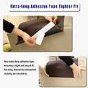 Non Slip Headrest Cover for Furniture Slipcovers,Faux Leather Headrest Protector for Recline Chair Vinyl Head Protector for Sofa,Theater Seat Cover for Home & Office 17x27 in, Chocolate