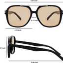 2 x Retro Aviator Sunglasses for Women Men 2026 Trendy Oversized Square 70s Tinted Sunnies Trending