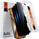 DIMONCOAT 4-PACK Privacy Screen Protector Compatible with iPhone 16 [Auto Alignment Kit] [10X Military Protection] iPhone 16 6.1 inch Tempered Glass Film [Case Friendly] (Black)