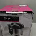 Yum Asia Kumo YumCarb Rice Cooker with Ceramic Bowl and Advanced Fuzzy Logic, (5.5 Cups, 1 Litre), 5 Rice Cooking Functions, 3 Multicooker Functions, 110V US Power (Light Stainless Steel)