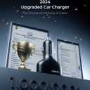 USB C Car Charger, 126W [Dual PD60W&QC30W] Cigarette Lighter USB Car Charger Adapter Fast Charging 4 Ports Car Phone Charger for iPhone 17/16/15/14/13, Samsung Galaxy S25/S24Google Pixel Laptop