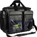 KastKing Fishing Gear & Tackle Bags - Saltwater Resistant Fishing Bags - Fishing Tackle Storage Bags, Large-Lunker, (Without Trays, 19.7x13x10.6 Inches), Blackout