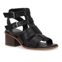 SM New York  Womens Black Heeled Sandals 6