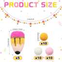 Hahafelt 8.2ft Back to School Felt Pencil Garland 3D Pencil First Day of School Banner Colorful Pompom Hanging Decorations for Back to Schools Classroom Decorations Party Supplies(Colorful)
