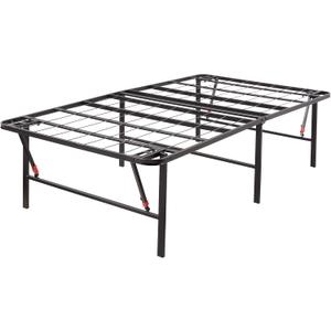 Amazon Basics Foldable Metal Platform Bed Frame, Noise-Free Mattress Foundation with Tool-Free Assembly, 18 Inches High, Sturdy Steel Frame, No Box Spring Needed, Twin Size, Black