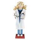 Clever Creations Female Doctor 14 Inch Traditional Wooden Nutcracker, Festive Christmas Décor for Shelves and Tables