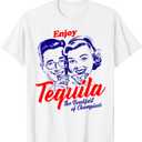 Enjoy Tequila Breakfast of Champions Vintage Retro T-Shirt Medium