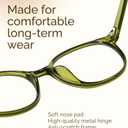 miyya Blue Light Blocking Glasses Women, Fashion Round Transparent Anti Blue Light Glasses with Anti Eyestrain & UV Glare (Orange)