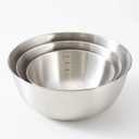 Stainless Steel Mixing Bowls-3 Packs Small Thicker Stainless Steel Flat Bottom Mixing Bowls Set, Home, Refrigerator, and Kitchen Food Storage Organizers (Set 1)