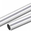 TOP-VIGOR 2Pcs 6063 Aluminum Round Tube, 25mm OD 20mm ID 300mm Length, Silver, Industrial DIY Projects