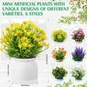 Cindeer 6 Pcs Large Artificial Potted Flowers Fake Potted Plants for Home