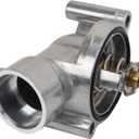 TRQ Upper Thermostat with Housing Assembly Compatible with 04-09 Cadillac