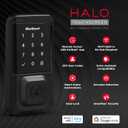 Kwikset Halo Wi-Fi Smart Lock, Keyless Entry Front Door Touchscreen Deadbolt, Matte Black Finish, Grade AAA Certified, UL Listed, Easy Install No Hub, App Control
