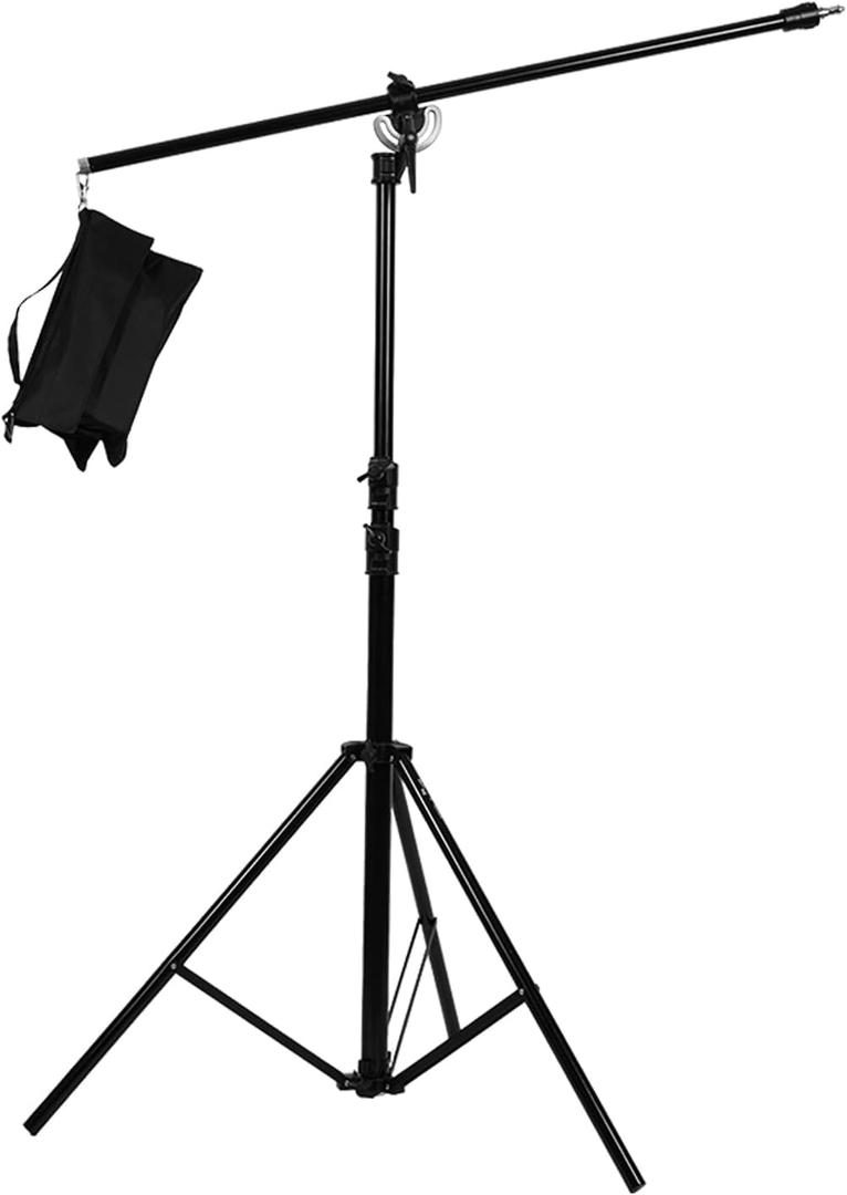 Amaran Aluminum Light Stand, 9.2ft/2.8m Adjustable Photography Stand with Boom Arm,Sandbag, 1/4" Screw for Softbox, Studio Light, Flash, Umbrella, Ring Light,Camera, Max Load 5kg